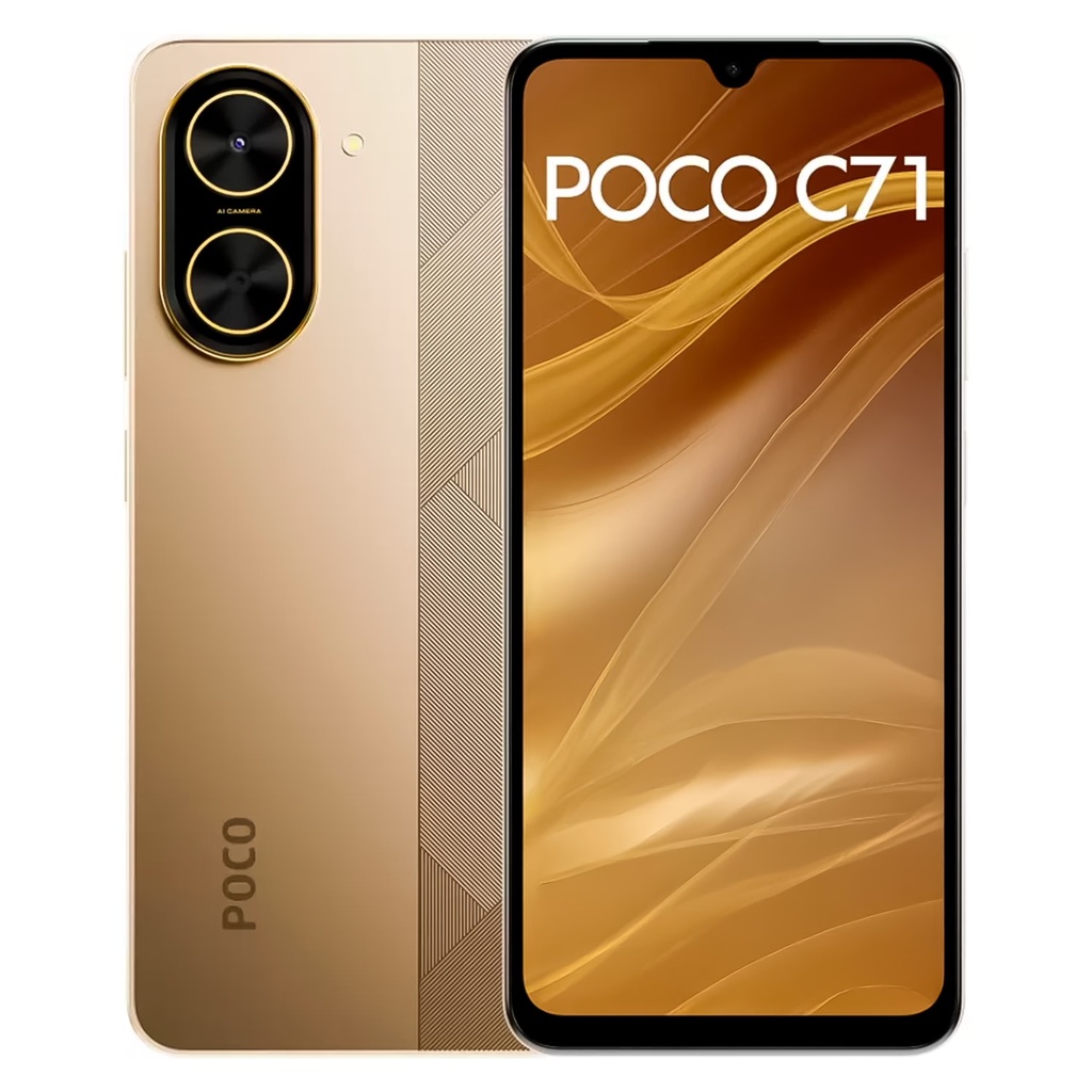 Smartphone Xiaomi Poco C71 Global 64GB 3GB RAM Dual SIM Pantalla 6.88" USA - Dorado