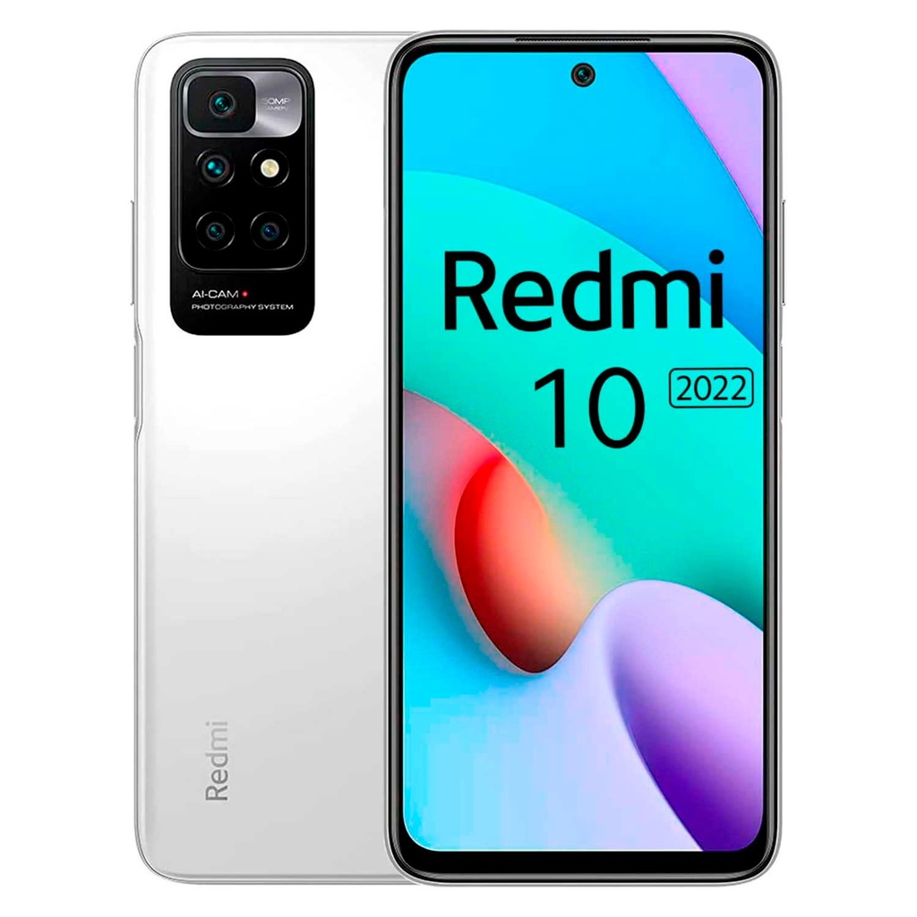 Smartphone Xiaomi Redmi 10 2022 Global 128GB 4GB RAM Dual SIM Pantalla 6.5" - Blanco