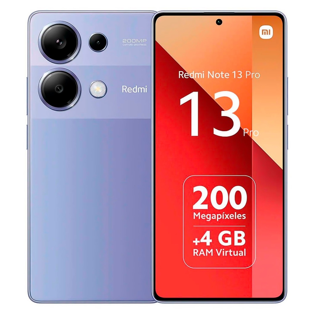 Smartphone Xiaomi Redmi Note 13 Pro 4G Global 512GB 12GB RAM Dual SIM Pantalla 6.67" - Púrpura