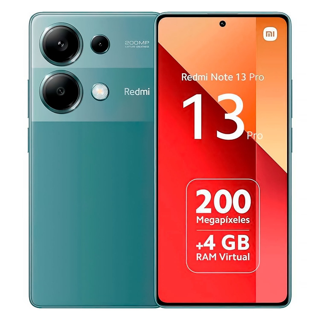 Smartphone Xiaomi Redmi Note 13 Pro 4G Global 512GB 12GB RAM Dual SIM Pantalla 6.67" - Verde (Sello Pequeño)