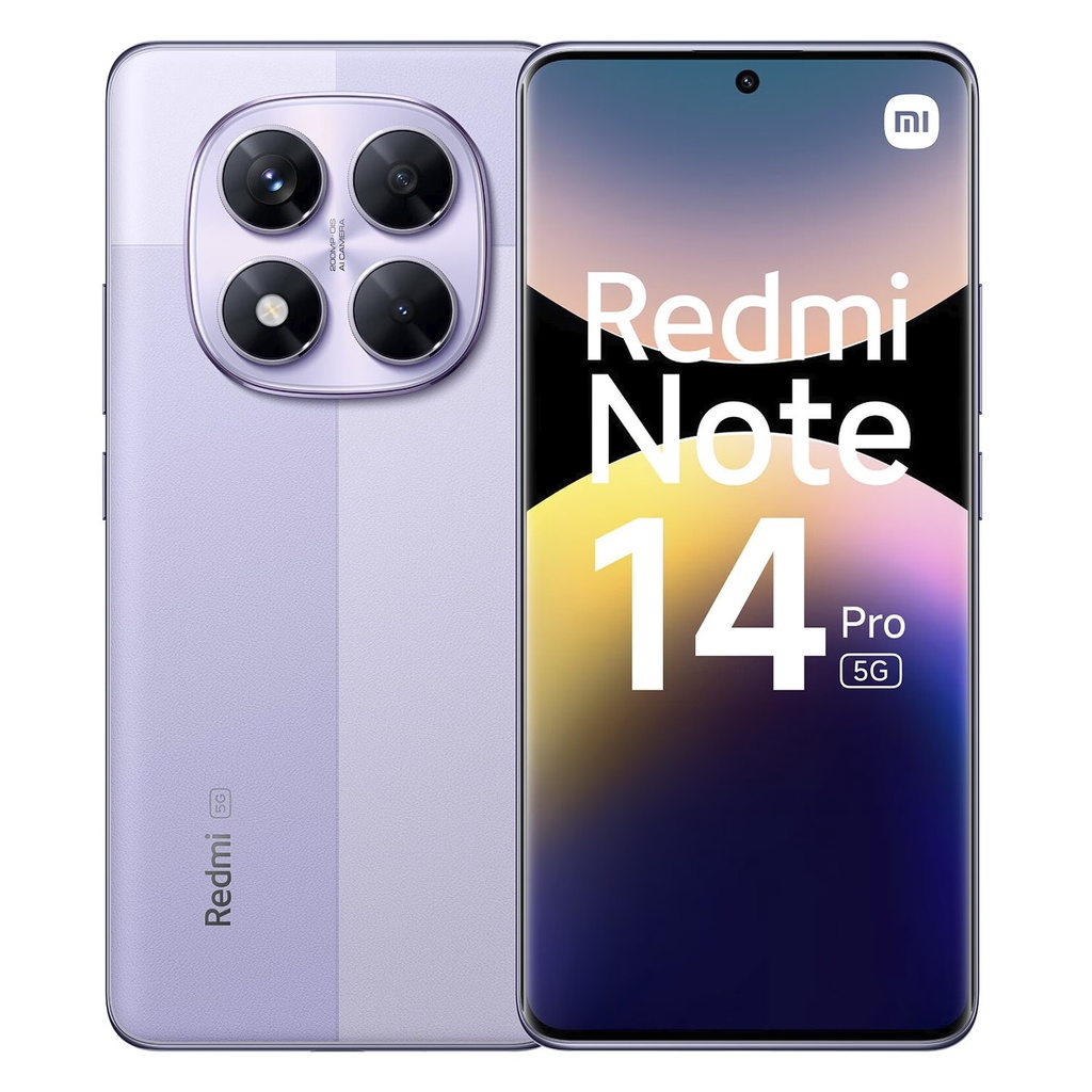 Smartphone Xiaomi Redmi Note 14 Pro 5G Global 512GB 12GB RAM Dual SIM Pantalla 6.67" - Púrpura (Sello Pequeño)