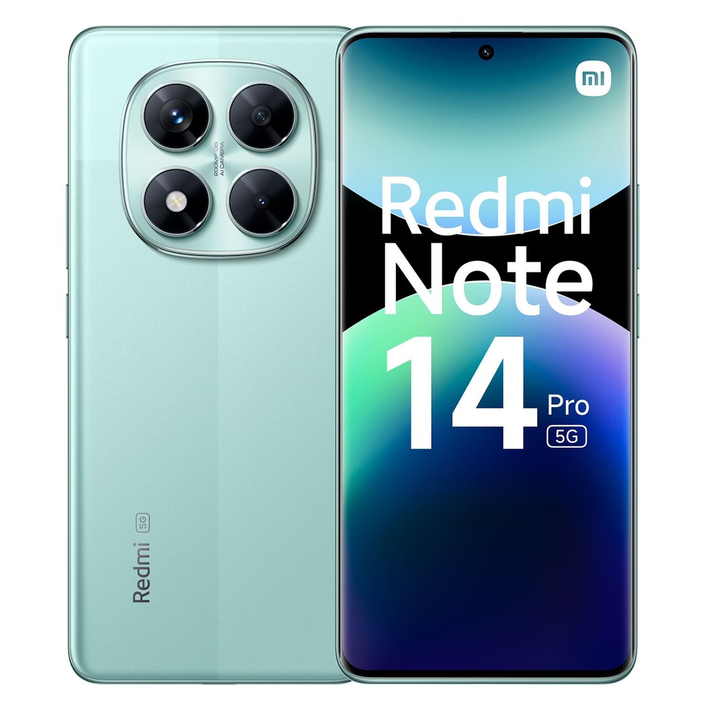Smartphone Xiaomi Redmi Note 14 Pro 5G Global 512GB 12GB RAM Dual SIM Pantalla 6.67" USA - Verde