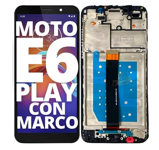 Modulo Motorola Moto E6 Play / Xt2029 con marco negro (ORIG Premium)
