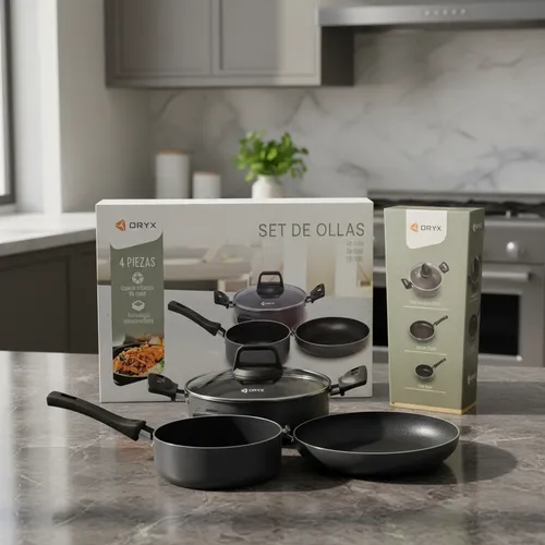Bateria de Cocina Antiadherente Aluminio 3pcs Oryx (Ø20cm Ø20cm Ø16cm)