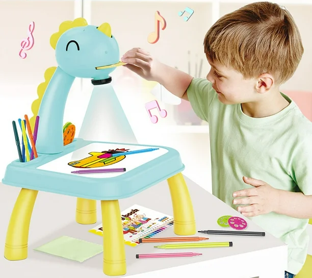 Mesa Didactica Musical Infantil con Proyector para Dibujar a Pila (AA x3 no incluidas)