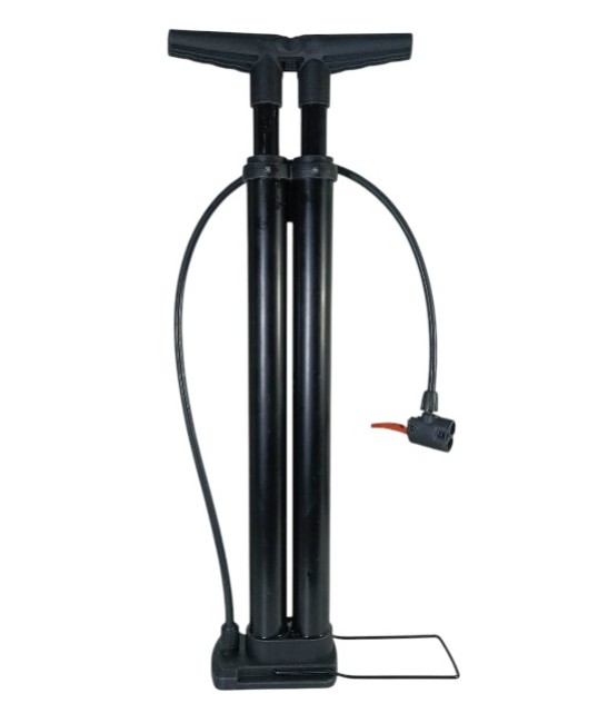 Inflador de Pie para Bicicletas Metalico Doble