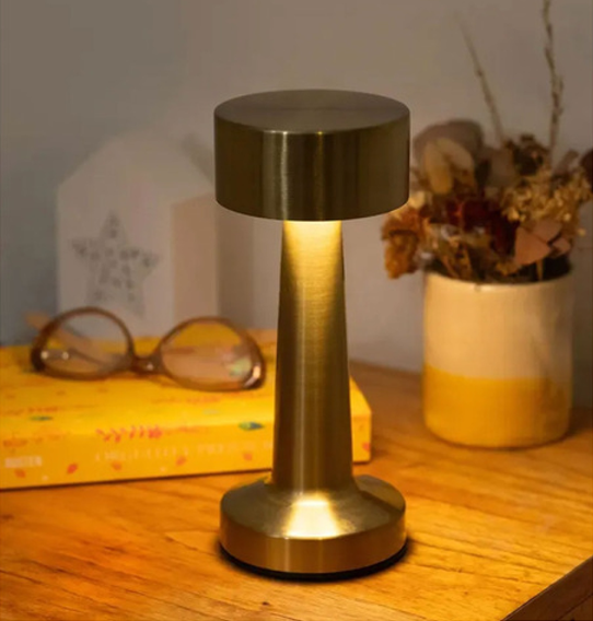 Lampara de Escritorio Led Velador Tactil Recargable Usb (3 modos) 21cm