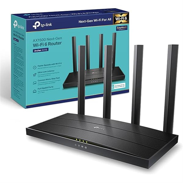 Router Wifi 6 Dual 300+1201mbps Archer AX12 AX1500 TP-link 4 antenas