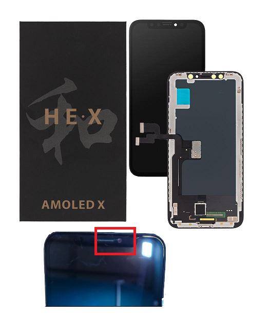 Modulo Iphone X negro HE-X (OLED) (CON DETALLE)