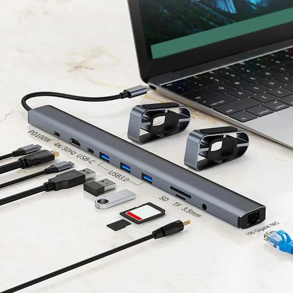 Adaptador Hub Tipo C 10 Puertos BYL-2212