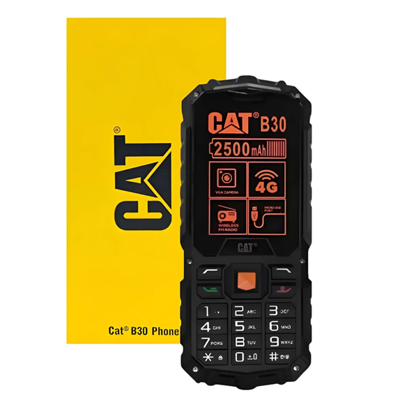Celular Caterpillar B30 4G 64Mb Dual SIM Pantalla 6.6" (Negro)
