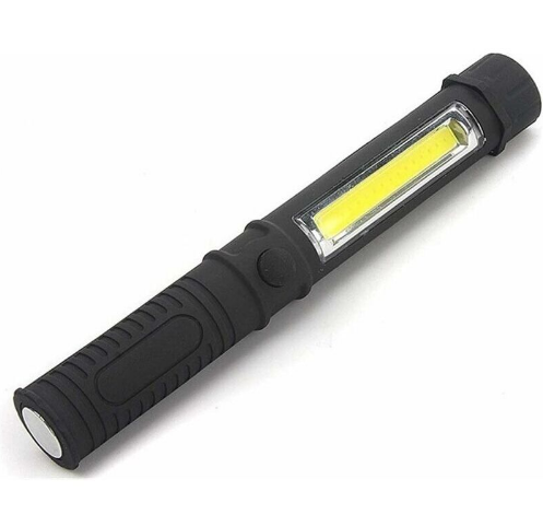 Linterna Cob Lateral + 1 Led con Iman a Pila (no incluidas)