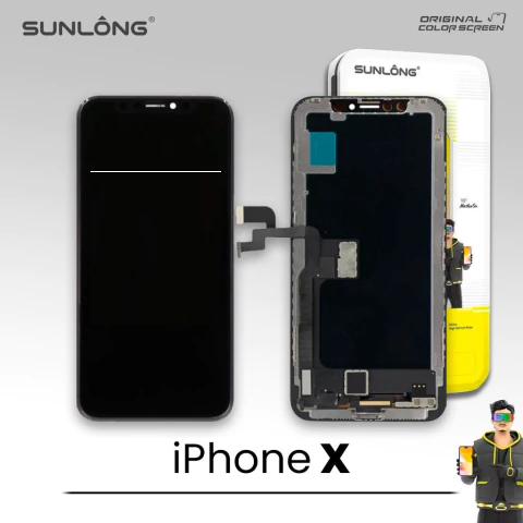 Modulo Iphone X Negro SUNLONG