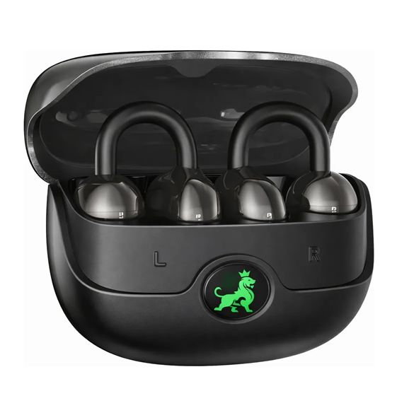 Auricular Bluetooth 5.4 Doble con Base Cargadora de Conduccion Osea RW-Y330