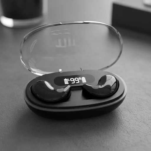 Auricular Bluetooth 5.4 Doble con Base Cargadora RW-Y190