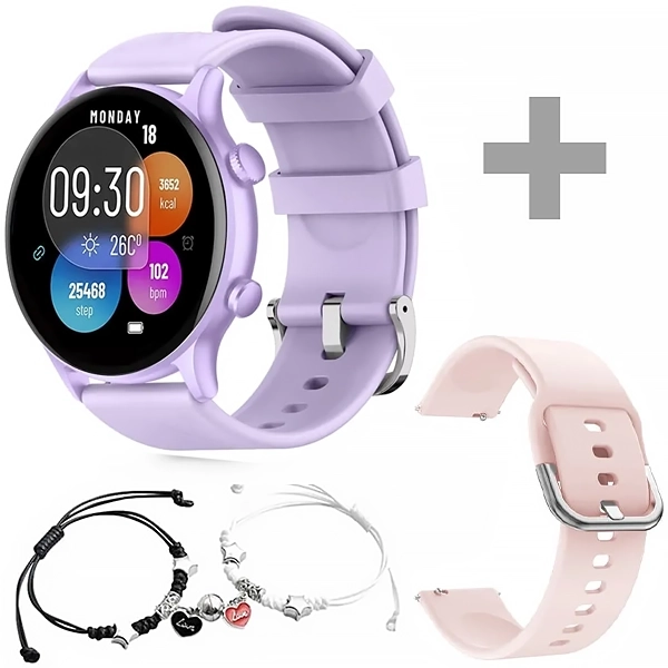 Reloj Pulsera Smartwatch G-Tide R5 Lite 1,39" Lila con Accesorios