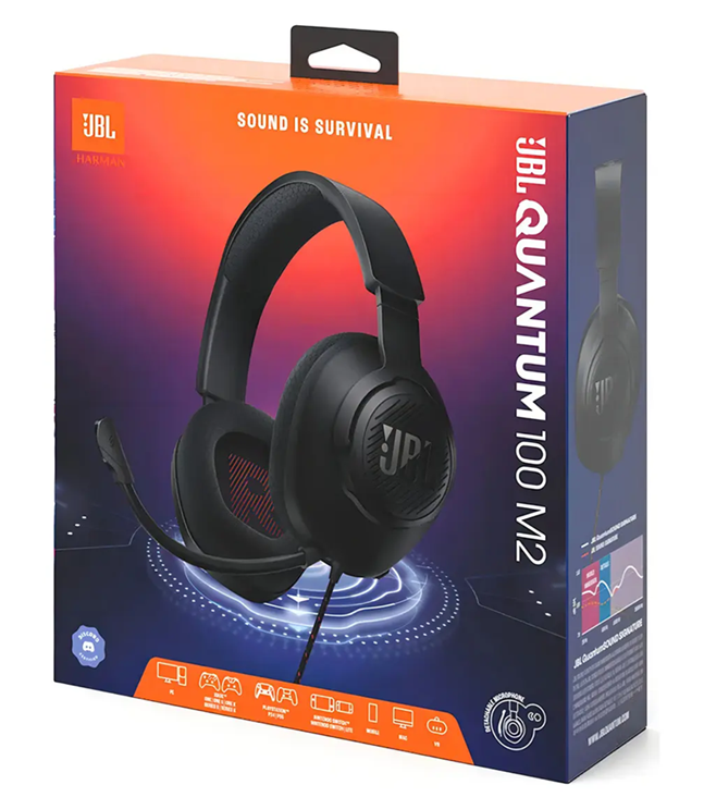 Auricular Gamer JBL Quantum 100 M2 Negro (ORIGINAL)