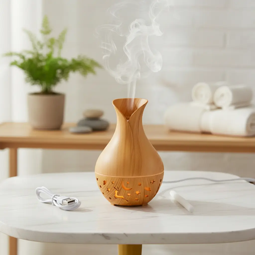 Aromatizador Humidificador Ultrasonico con Luz 200ml HMF-91081
