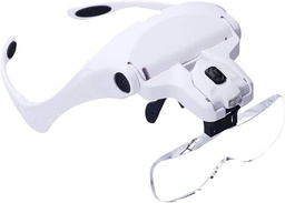 Soporte Visor con Lentes Lupa Ajustable y Luz Led