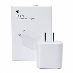 Cabezal Lightning Iphone 20W Usb C (toma americana) Blanco