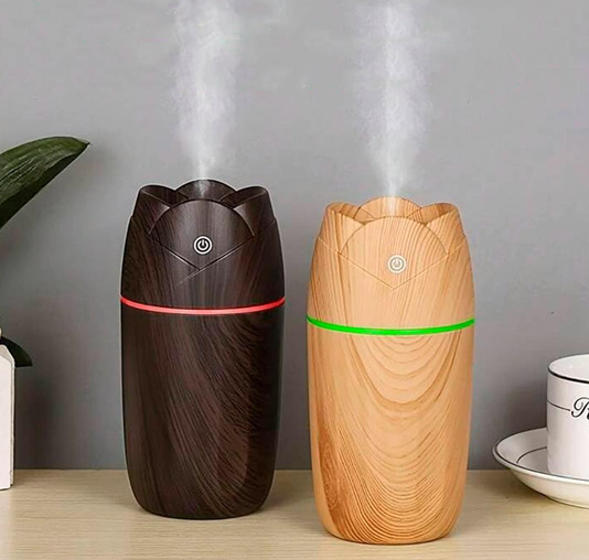 Aromatizador Humidificador Ultrasonico con Luz Rosa 300ml JSQ03
