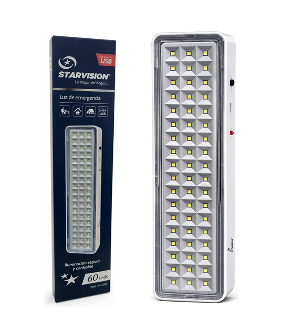 Luz de Emergencia 60 Led Usb SV-060