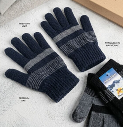 Guantes de Invierno Rayado Adulto con Tactil