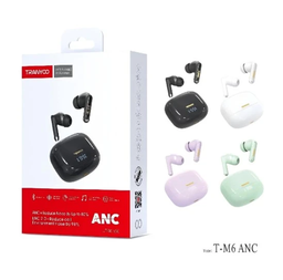 Auricular Bluetooth ANC Doble V5.3 con Base Cargadora Tranyoo T-M6