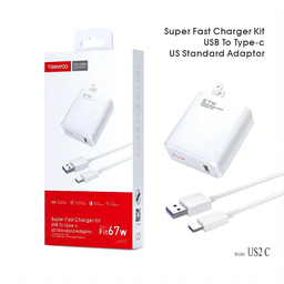 Kit Cargador 2 en 1 Usb a Tipo C 67W Tranyoo US2-C