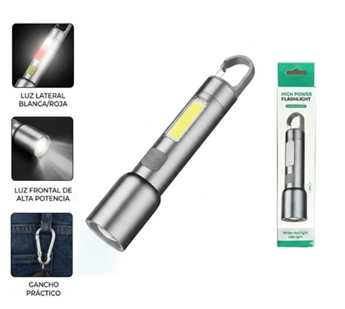 Linterna Recargable Cob + Led con Zoom JS-7386