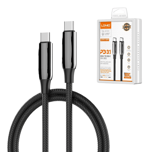 Cable Tipo C Acordonado 240W High Power PD 3.1 LDNIO LC921