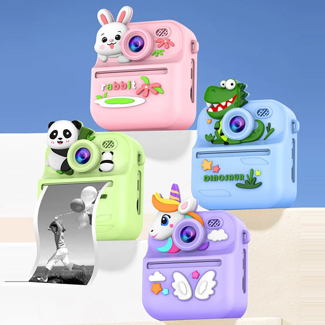 Mini Camara Infantil Impresora Termica Instantanea con Funda SQ-XJ09D
