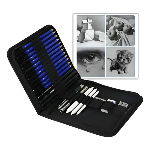 Set Profesional de Lapices Grafito Dibujo Artistico 24pcs