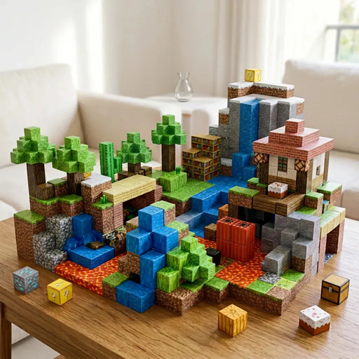 Juego de Bloques Magneticos Minecraft 100pcs