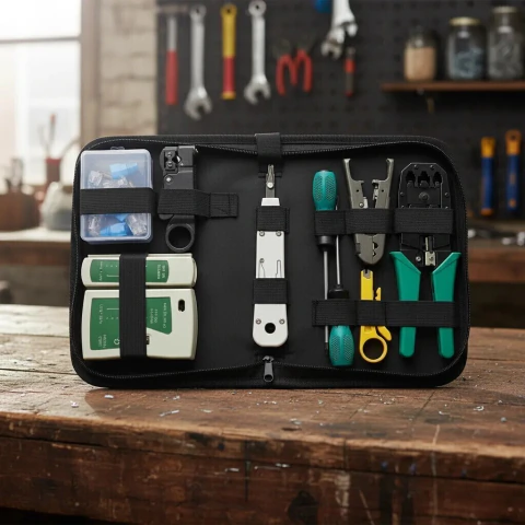 Kit de Herramientas para Cableado de Redes Lan Rj45 10 en 1
