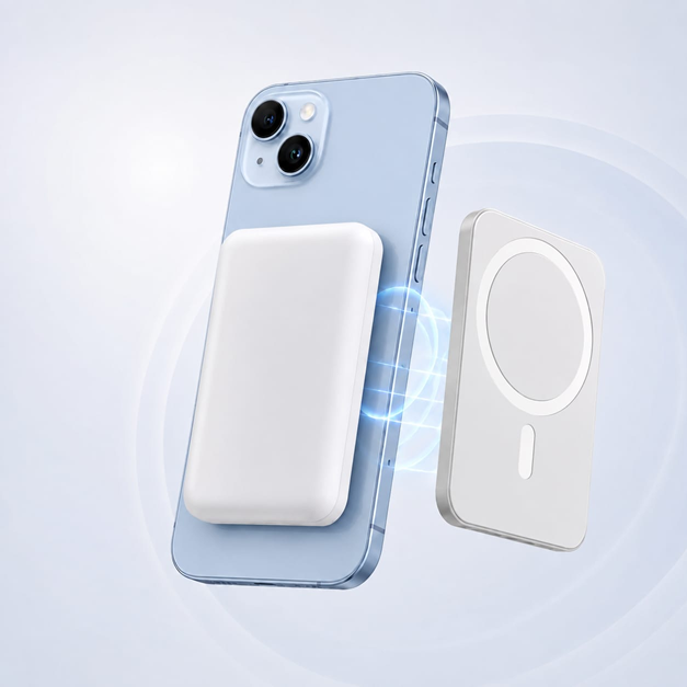 Power Bank 5000mAh Base Inalambrica QI 2A MagSafe