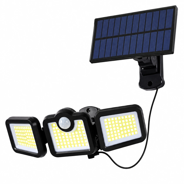 Reflector Cob Solar Triple con Sensor de Movimiento IP Seisa KQ-JD2959A