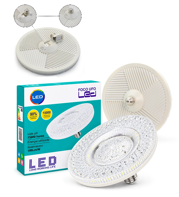 Foco Led Tipo Plafon Blanco Frio E27 50w (22cm)