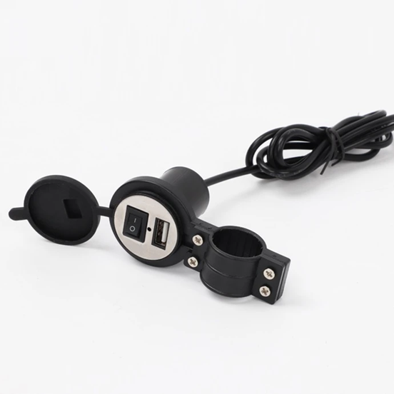 Cargador para Moto 12v a Usb con Interrruptor 1.5A