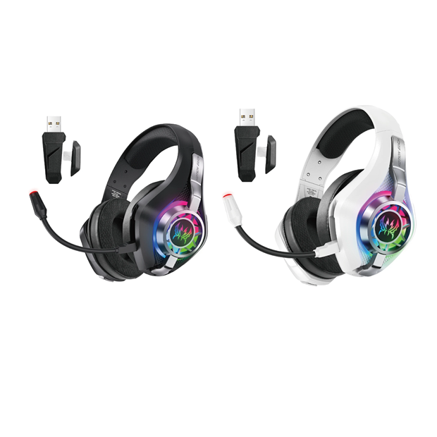 Auricular Inalambrico Gamer Retroiluminado PC PS4 con Cable Desmontable GS400 Ultra