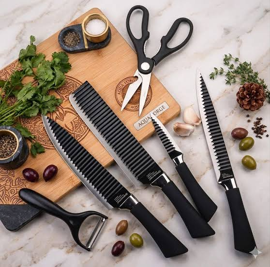 Set de Cuchillos Cocina Acero Inoxidable 6pcs GE-C01