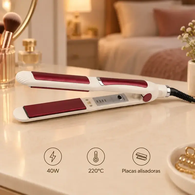 Planchita de Pelo Ceramica Rizadora 2 en 1 40W 220° HT-522