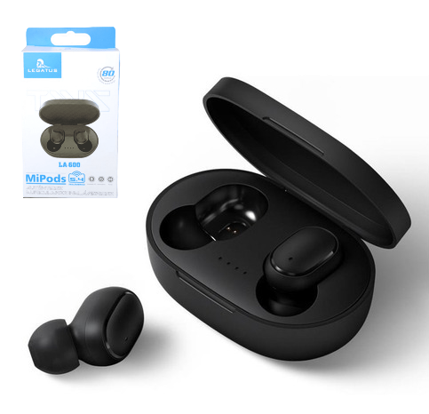 Auricular Bluetooth 5.4 Doble LA-600 con Base Cargadora