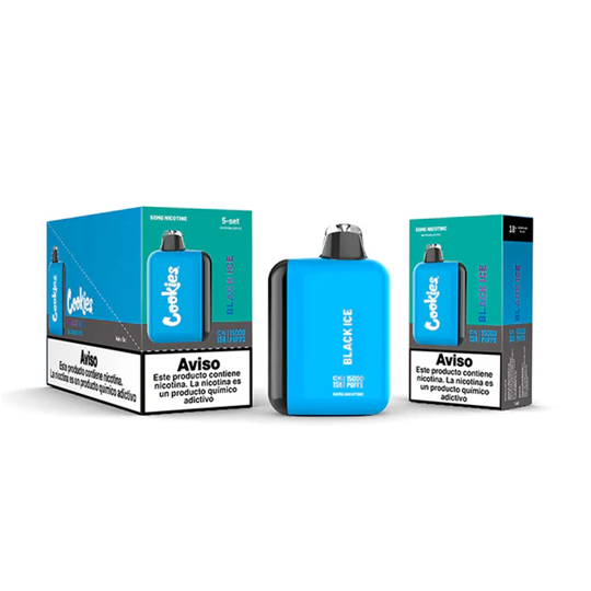 Vaper Vapeador Electronico Cookies 15000 Puff (Hielo Negro)