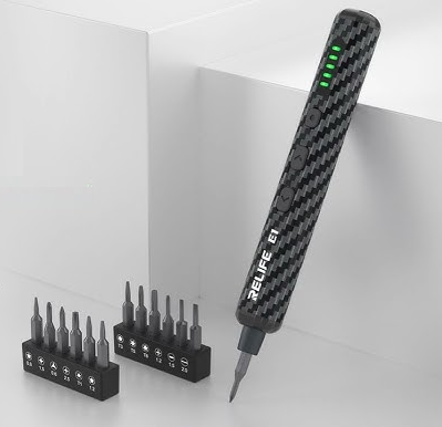 Destornillador de Precision Inalambrico Fibra de Carbon 12 en 1 Relife E1