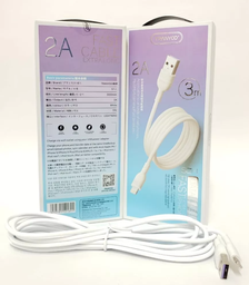 [6970791121625 6970791121601] Cable Lightning carga rapida 2A 3m Tranyco S7-i