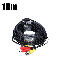 [6290132547960 6290132563953] Cable para Camaras de Seguridad 10mts BNC + DC