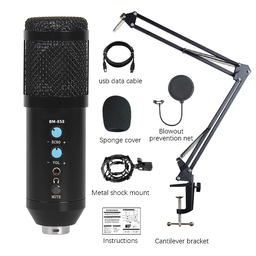 [6290132568569] Kit soporte Microfono Profesional Condenser BM-858TZ