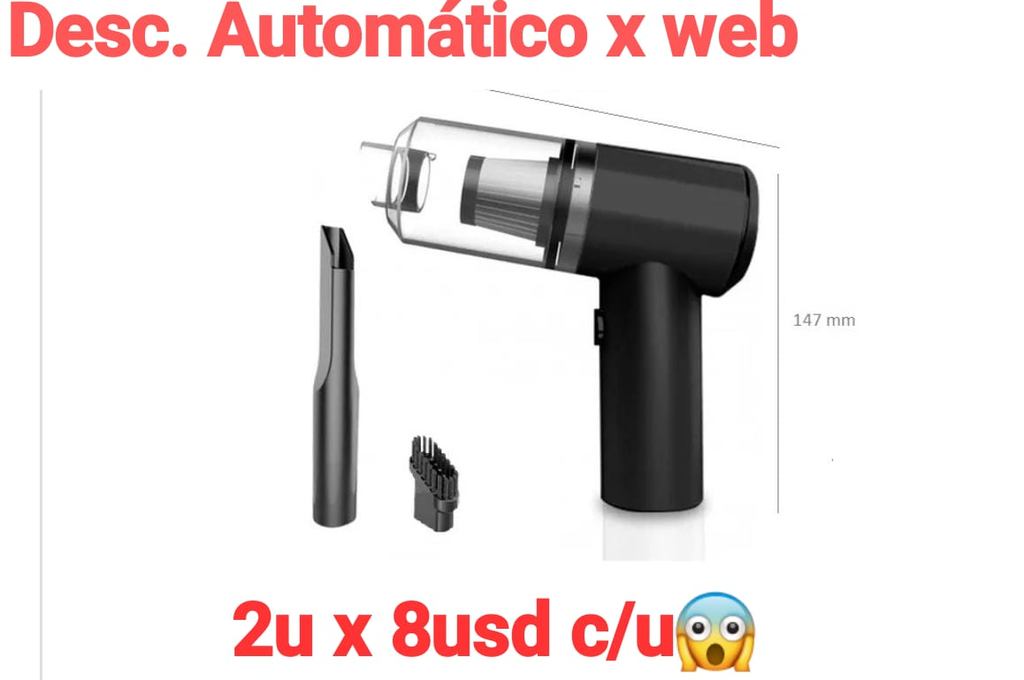 [6290132574768] Aspiradora De Mano Inalambrica Portatil P/ Auto Escritorio