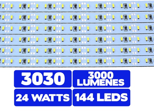 [501541] Plancha Metalica Led 1m x 12mm blanco calido 12v